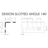Dexion Slotted Angle 140 Galvanised Length 1981mm