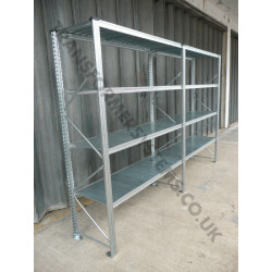 Galvanised Shelving 2 bay run 2500mm (H) x...
