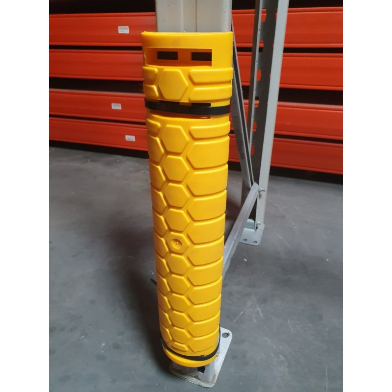 NEW Plastic Pallet Racking Column Guards 93-106mm with velcro straps