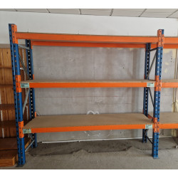 PSS Longspan Shelving 3 Bay Run 2250mm High with 3 levels.