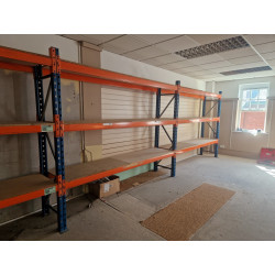 PSS Longspan Shelving 3 Bay Run 2250mm High with 3 levels.
