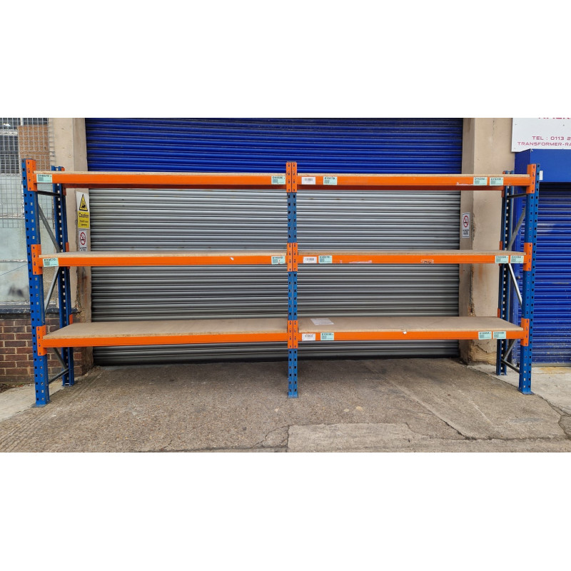 PSS Longspan Shelving 2 Bay Run 2250mm High with 3 levels.