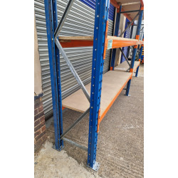 PSS Longspan Shelving 2 Bay Run 2250mm High with 3 levels.