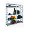 Galvanised Shelving 2 bay run 2000mm (H) x 1200mm (W) x 400mm (D) c/w 4 levels.