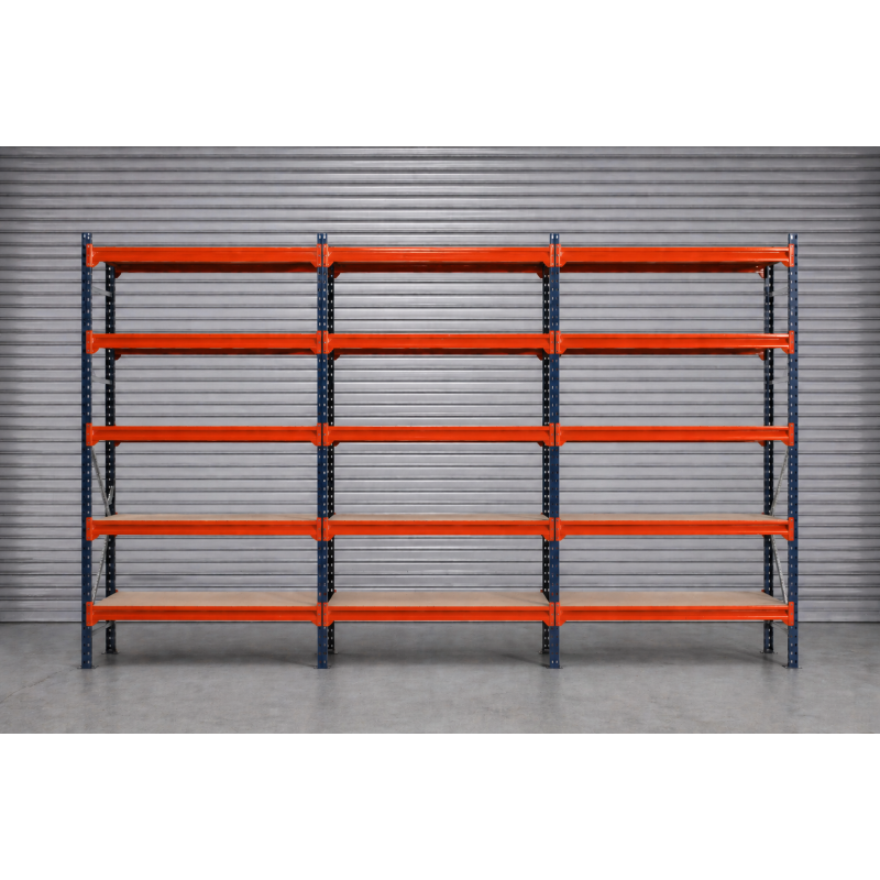 Kimer Longspan 3 bay run 2500mm High with 5 levels.