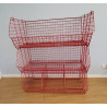 Used Metal Wire Stacking Basket 1220x680x480mm - Set of 3 with 2 dividers