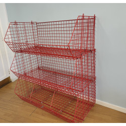 Used Metal Wire Stacking Basket 1220x680x480mm...